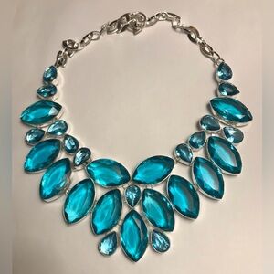 Blue Topaz Stamped 925 Sterling Silver Necklace